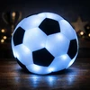 Lean Toys Vaikiškas šviečiantis futbolo kamuolys 18 cm juodai baltas