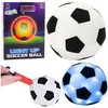 Lean Toys Vaikiškas šviečiantis futbolo kamuolys 18 cm juodai baltas