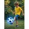 Lean Toys Vaikiškas šviečiantis futbolo kamuolys 18 cm juodai baltas