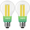 LEPRO 100094-WW-EU-2 E27 Filament LED Bulb, 7.2W (100W), 1521 lm, 2700K, Class A, 2-pack