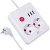 „Maclean“ maitinimo laidas, ilgintuvas, 2 lizdai + 3xUSB, 110-240V AC 50/60Hz, 2.1A max 2500W, 1.5m, baltas, MCE387 W