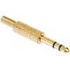 LP Wtyk Jack 6.3 stereo auksinė