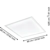 „Eglo“ – „Salobrena-Z“ išmanioji LED lubinė panelė 59,5x59,5 – „Zigbee“ ir „Bluetooth“