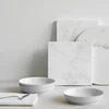 Lyngby Porcelæn - Rhombe Baltas desertinė lėkštė 16 cm