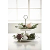 Lyngby Porcelæn - Rhombe Baltas Etagere - H27 cm