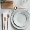 Lyngby Porcelæn - Rhombe baltos sriubos lėkštė - Ø23 cm