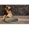 Lyngby Porcelæn – Rhombe Earth pietų lėkštė – Ø21 cm – Samanos