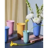 Lyngby Porcelæn - Rhombe spalvos vaza - H15 cm - Aqua