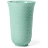 Lyngby Porcelæn - Rhombe spalvos vaza - H15 cm - Aqua