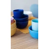 Lyngby Porcelæn - Rombo spalvos dubuo - Ø13 cm - Tamsiai mėlyna