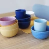 Lyngby Porcelæn - Rombo spalvos dubuo - Ø13 cm - Tamsiai mėlyna