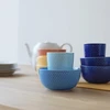Lyngby Porcelæn - Rombo spalvos dubuo - Ø13 cm - Tamsiai mėlyna