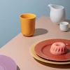 Lyngby Porcelæn – Rombo spalvos pietų lėkštė – Ø23 cm – Terakotinė