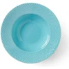 Lyngby Porcelæn - Rombo spalvos sriubos lėkštė - Ø24,5 cm - Turkis