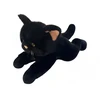 Maskotka Pliušinis gulintis katinas, 45 cm, juodas
