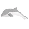 Lean Toys Pilkas pliušinis delfinas 70 cm