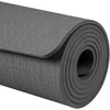 Gimnastikos kilimėlis jogai, pilatesui, fitnesui, 183x61cm, storis 6mm, TPE medžiaga, juoda, REBEL ACTIVE