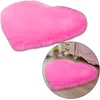 Lean Pliušinis neslystantis kilimas širdelės formos rožinis 40x50cm