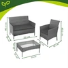 Antracito spalvos rotango sodo baldai Gardlov 26907