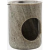 Meraki - Aliejaus degiklis - MKMarble rusvai gelsvas - Sidabrinė apdaila - Ilgis: 7,5 cm, Plotis: 7,5 cm, Aukštis: 10 cm