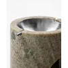 Meraki - Aliejaus degiklis - MKMarble rusvai gelsvas - Sidabrinė apdaila - Ilgis: 7,5 cm, Plotis: 7,5 cm, Aukštis: 10 cm