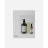 „Meraki“ – dovanų dėžutė su savaiminio įdegio lašais, vonios pirštine, kūno losjonu – balta – 140 g, 100 ml, 490 ml