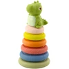 Lean Toys Sensorinė piramidė vaikams su dinozauru, ECO guminė