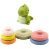 Lean Toys Sensorinė piramidė vaikams su dinozauru, ECO guminė