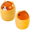 Lean Mini stalo krepšelis su meškiuko dangčiu, oranžinis, 1 L, 16 cm