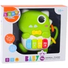 Lean Toys Žalias Dinozauras Mini Pianinas su Šviesos ir Garso Efektais