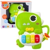 Lean Toys Žalias Dinozauras Mini Pianinas su Šviesos ir Garso Efektais