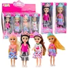 Lean Toys Mini princesės lėlė su karūna ir spalvinga suknele, 14 cm