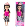 Lean Toys Mini princesės lėlė su karūna ir spalvinga suknele, 14 cm