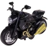 Lean Toys Motociklo modelis 1:14 su auksiniais elementais
