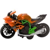 Lean Toys Motociklas 1:14 Mastelio, Žalios-Oranžinės Spalvos