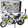 Lean Toys POLICIJOS MOTOCIKLAS IŠ METALO SU ŠVIESOMIS IR GARSU 1:12