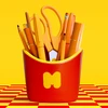 Mustard Garstyčios - „Fries 'n Scribes“ - 10 cm x 8 cm