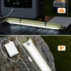 Nadmuchiwana Pripučiama LED stovyklavimo lempa žygiams ir stovyklavimui su USB, 90x12 cm, 500 lm