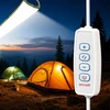 Nadmuchiwana Pripučiama LED stovyklavimo lempa žygiams ir stovyklavimui su USB, 90x12 cm, 500 lm