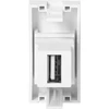 Orno NOEN USB data, modulinis lizdas 22,5x45 mm USB data 2.0, tarpiklis, baltas