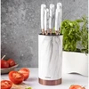 Noze Virtuviniai peiliai stove, balti, su rudu raštu, 5 vnt. rinkinys, Klausberg, kb-7800