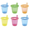 „Nuby“ – 6 puodelių rinkinys su laisvo srauto snapeliu – ryškiaspalvis – 210 ml + 9 vnt.