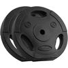 Bituminių svarelių rinkinys 2x15kg, skylė 31mm, plokštė su rankenomis, REBEL ACTIVE