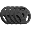 Bituminių svarelių rinkinys 4x1.25kg, skylė 31mm, plokštė su rankenomis, REBEL ACTIVE