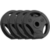 Bituminių svarelių rinkinys 4x2.5kg, skylė 31mm, plokštė su rankenomis, REBEL ACTIVE