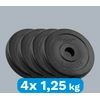 Bituminių svarelių rinkinys 4x1.25kg, skylė 31mm, klasikinė plokštė, REBEL ACTIVE