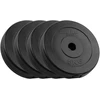 Bituminių svarelių rinkinys 4x5kg, skylė 31mm, klasikinė plokštelė, REBEL ACTIVE