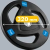 Gumuoto ketaus svoris 20kg, olimpinis atidarymas 51mm, REBEL ACTIVE