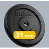 Ketaus svarelių rinkinys 2x15kg, skylė 31mm, klasikinė plokštelė, REBEL ACTIVE