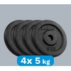 Ketaus svarelių rinkinys 4x5kg, skylė 31mm, klasikinė plokštelė, REBEL ACTIVE